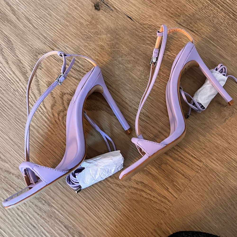 Lavender Schutz Vikki Leather Heels - Picture 6 of 7